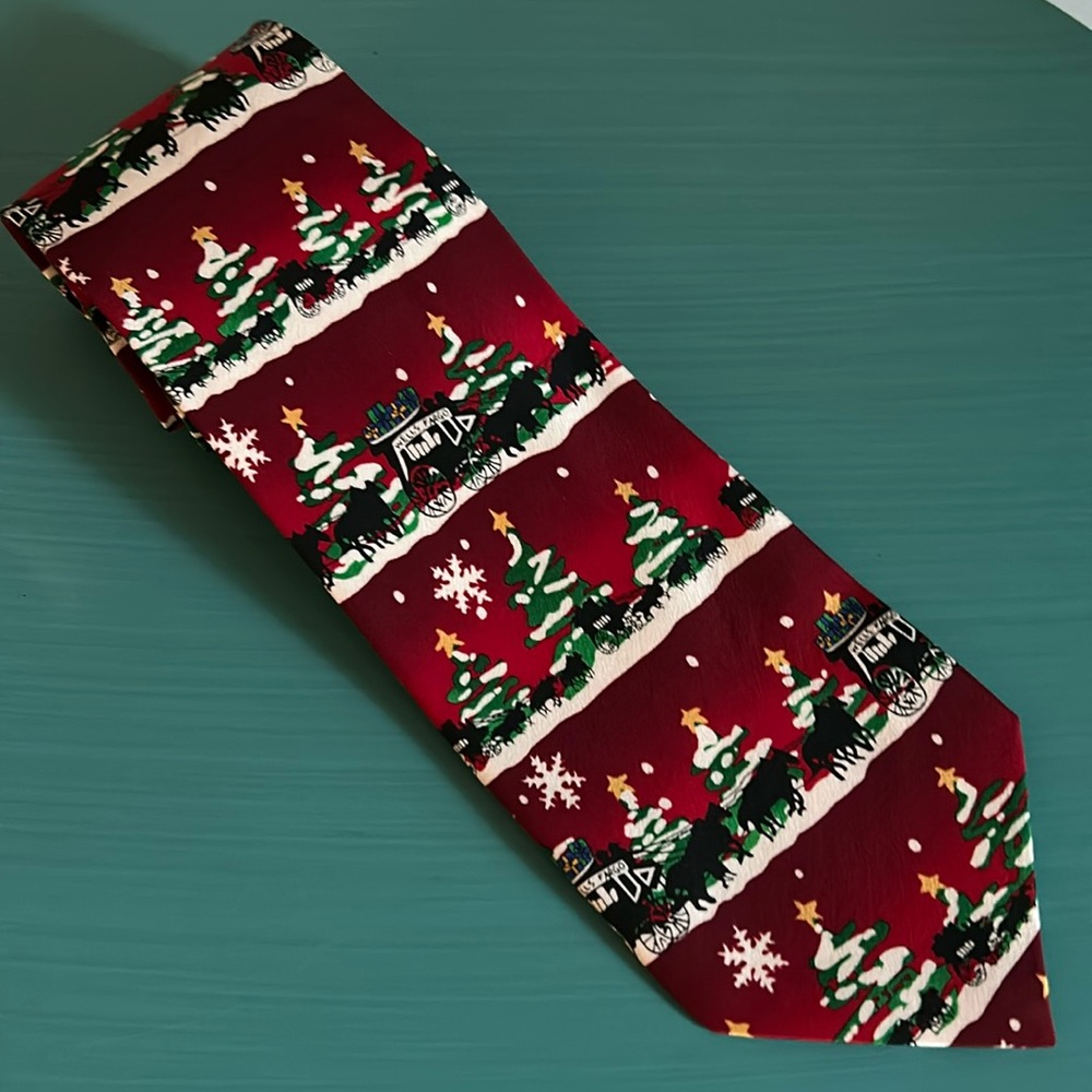 New Mulberry Neckwear Custom Wells Fargo 100% Silk Men’s Holiday Neck Tie